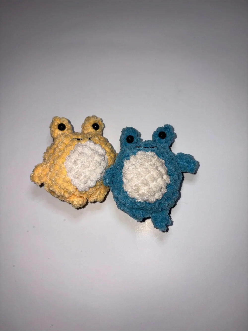 Plush Frog Small Pet Chew Toy - Yellow & Teal